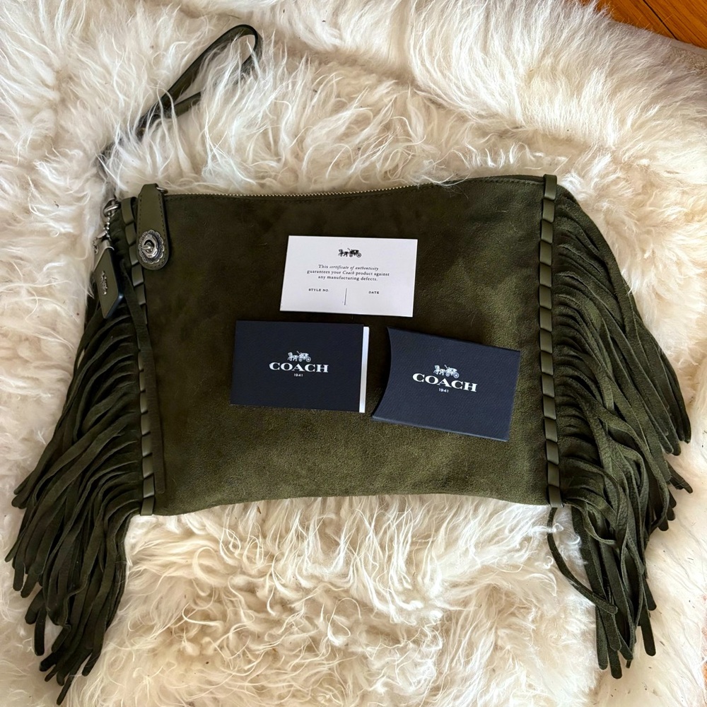 Coach Olive Fringe Clutch